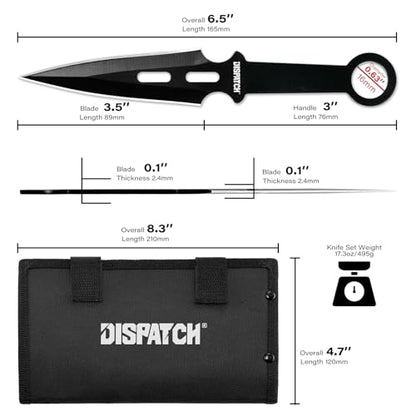 Dispatch Throwing Knives Set of 12, Professional Throwing Knife with Nylon Sheath, Stainless Steel Well Balanced Kunai Throwing Knives for Recreation and Competition - style: Classic