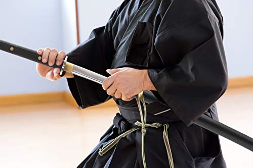 28.3" Manganese Spring Steel Katana Sword, Heat-Tempered Display