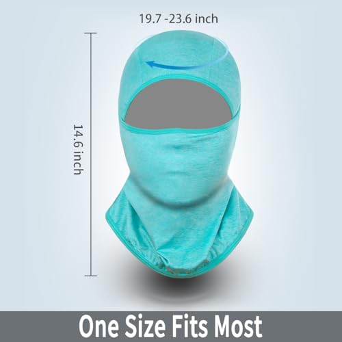 Achiou Ski Mask Balaclava Shiesty, Cooling Ice Silk Motorcycle Face Cover - color: Blue