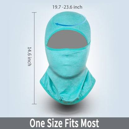 Achiou Ski Mask Balaclava Shiesty, Cooling Ice Silk Motorcycle Face Cover - color: Blue