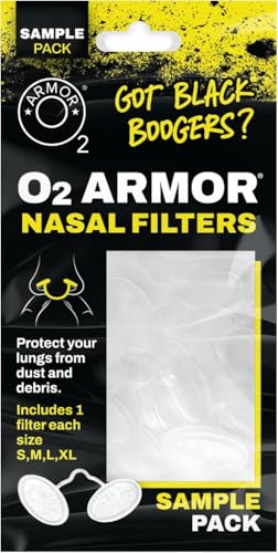 O2 Armor Nose Filters for Welding, Dust & Allergies (4 Size Sample Pack) - size: Assorted Sizes