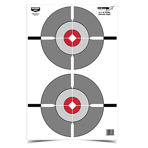 Birchwood Casey EZE-Scorer 12" x 18" Paper Shooting Targets - size: 10 Count, style: Double Bullseye