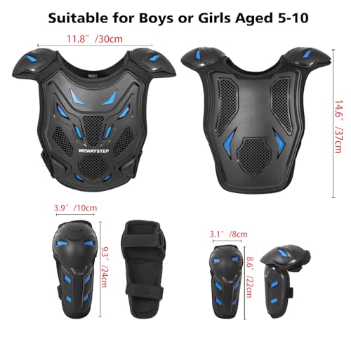 Kids Dirt Bike Gear, Motocross Armor Body Guard Vest Suit (Green) - color: Green