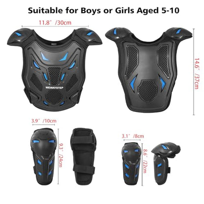 Kids Dirt Bike Gear, Motocross Armor Body Guard Vest Suit (Silver) - color: Silver