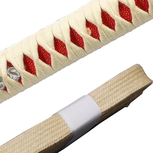 4.4 Yard Cotton Ito Tsukamaki Sageo Handle Wrapping Cord Scabbard Rope for Japanese Sword Katana Wakizashi Tanto - color: beige