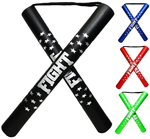 Safe Foam Rubber Stick for Training with Cord for Kids & Beginners - color: Black