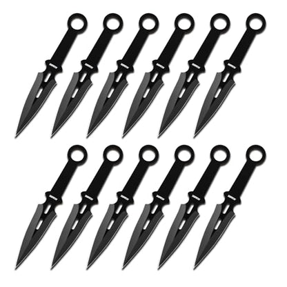 Dispatch Throwing Knives Set of 12, Professional Throwing Knife with Nylon Sheath, Stainless Steel Well Balanced Kunai Throwing Knives for Recreation and Competition - style: Classic