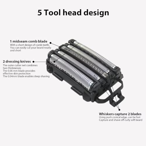 ES9032 WES9032P Men's Electric Razor Inner Blade & Outer Foil Set Replacement for Panasonic ES-LV97-K, ES-LV67-K, ES-LV95-S, ES-LV65-S