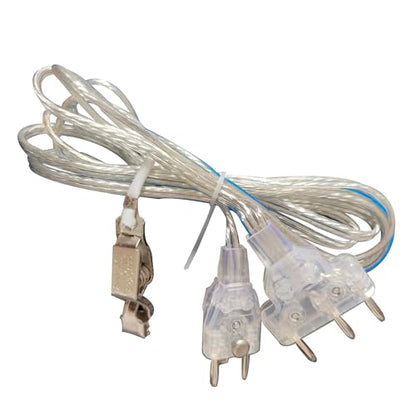 LEONARK Fencing Epee Saber Foil Body Cord Mask Cord Fencing Wire Clamp Clip- Two-Pin Plug/Three-Pin Plug Clear Wire (Set of 2) - size: Epee