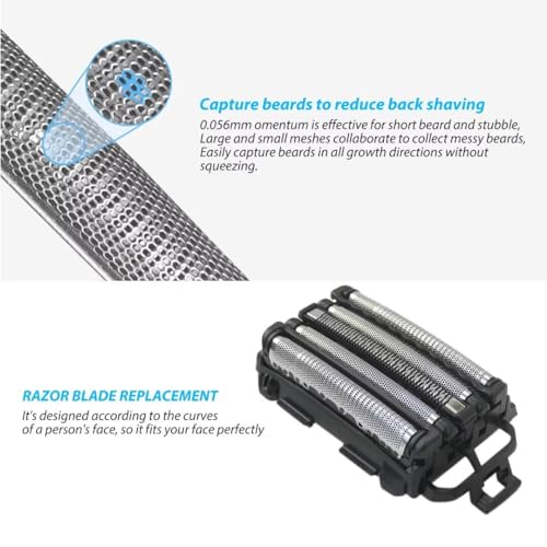 ES9032 WES9032P Men's Electric Razor Inner Blade & Outer Foil Set Replacement for Panasonic ES-LV97-K, ES-LV67-K, ES-LV95-S, ES-LV65-S