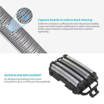 ES9032 WES9032P Men's Electric Razor Inner Blade & Outer Foil Set Replacement for Panasonic ES-LV97-K, ES-LV67-K, ES-LV95-S, ES-LV65-S