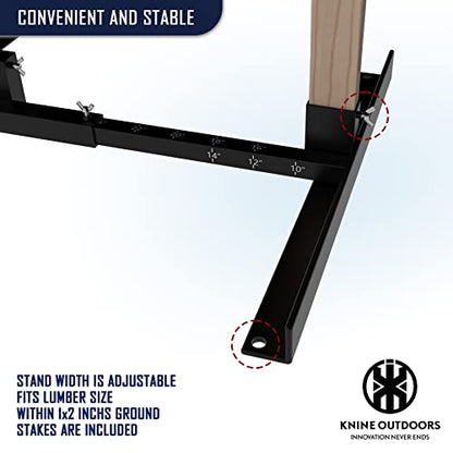 KNINE OUTDOORS Shooting Target Stand for Outdoors, Adjustable Base, 2 Pack