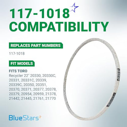 BlueStars 117-1018 Drive Belt | Aramid Cord | 3/8" x 32.3" - size: 117-1018, style: Aramid Cord