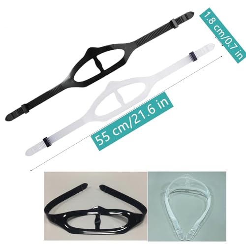 2 PCS Universal Dive Mask Strap Replacement Silicone Strap for Diving Swimming Snorkeling, Black, White