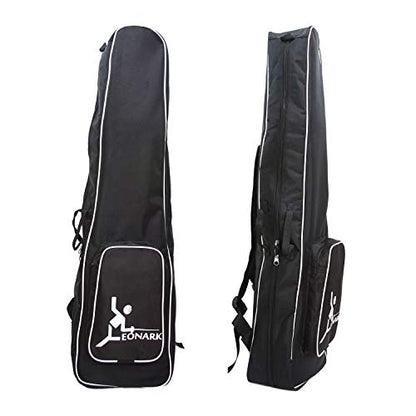 LEONARK Fencing Draw-bar Wheel Bag for Epee Saber and Foil - Hema Sword Bag Trolley Case for Fencing Suit and Mask - color: Black A