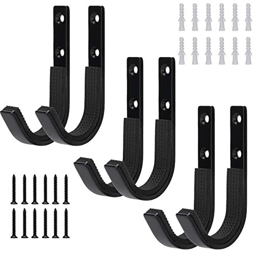 Gun Rack Storage Wall Mount Rifles Shotgun Hooks Horizontal Metal Hangers for Storing Shotguns Rifles Archery Bow Heavy Duty Steel - color: Black, size: 3 Pairs