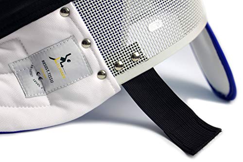 LEONARK Fencing Epee Mask Hema Helmet CE 350N Certified National Grade Masque - Fencing Protective Gear - color: White, size: X-Large