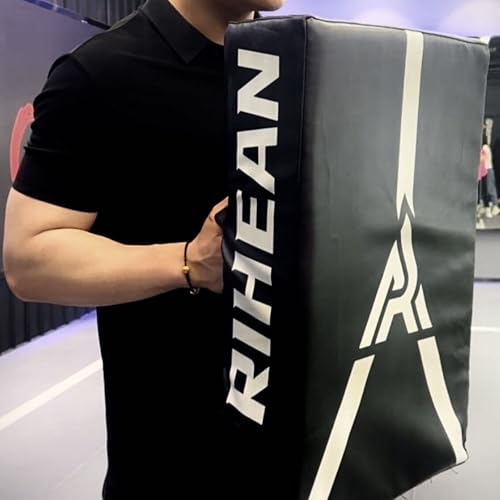 Large Kick Shield - 24" Muay Thai Kickboxing Pad with 5 Padded Handles, Dense Foam for MMA, Boxing, Martial Arts, Karate, Taekwondo Training (1 Unit)