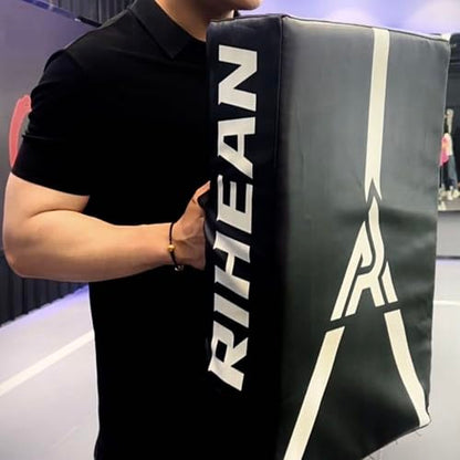Large Kick Shield - 24" Muay Thai Kickboxing Pad with 5 Padded Handles, Dense Foam for MMA, Boxing, Martial Arts, Karate, Taekwondo Training (1 Unit)