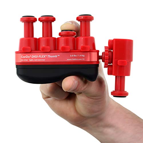 CanDo 10-3762 Digi-Flex Thumb, Light, Red - color: Red: Light