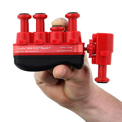 CanDo 10-3762 Digi-Flex Thumb, Light, Red - color: Red: Light