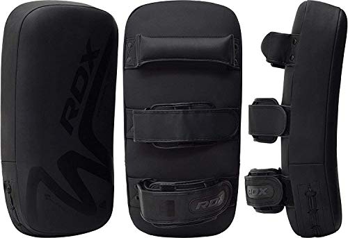 RDX MMA Thai Pad for Target Training, Convex Skin Leather Curved Kickboxing Strike Shield, Coaching Boxing, Muay Thai, Martial Arts, Karate, Taekwondo, Punching