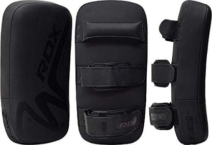 RDX MMA Thai Pad for Target Training, Convex Skin Leather Curved Kickboxing Strike Shield, Coaching Boxing, Muay Thai, Martial Arts, Karate, Taekwondo, Punching