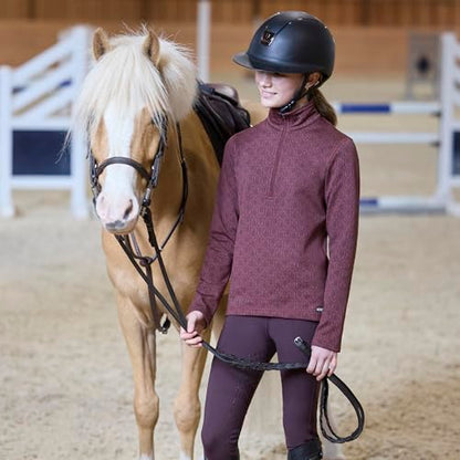 Kerrits Kids Fusion Fleece Lined Full Leg Clinic Tight - color: Redwood, size: Medium