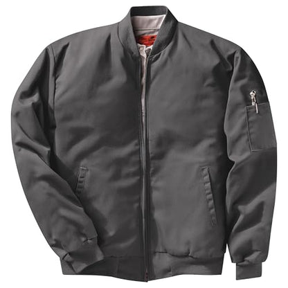 Red Kap Men's Solid Perma-lined Team Jacket - color: Charcoal, size: Large Tall