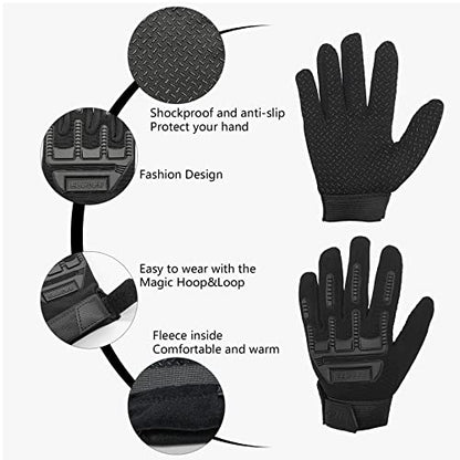 Long Keeper Kids Cycling Tactical Gloves – Boys Sport Climbing Fishing Gloves Anti Slip Full Finger Gloves - color: Style2, Black, size: Small