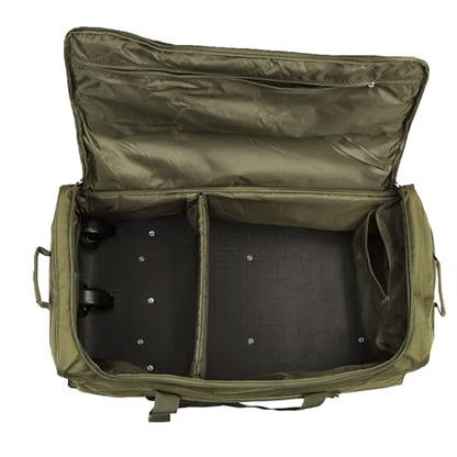 120L Travel Duffle Bag With Wheels Expandable Rolling Travel Bag for Men - color: Green