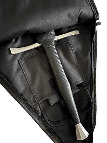 LEONARK Black Hema Fencing Long Sword Feder Zweihander Sword Padded Storage Bag - 55in Portable Single-shoulder Backpack