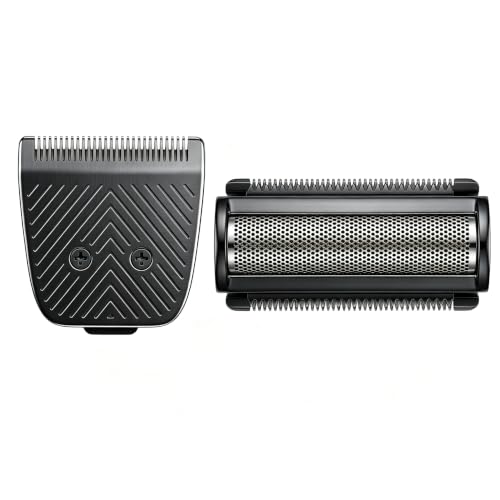 2-In-1Trimmer Blade & Foil Blade Compatible with Manscaped Lawn Mower 5.0 - color: BLACK Trimmer Blade and Foil Blade