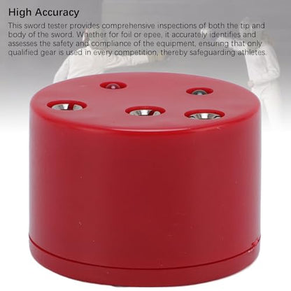 Fencing Tester,Foil and Epee Round Fencing Tester,Fencing Electric Sword Tester,Fencing Testing Box for Foil Epee Round Sword