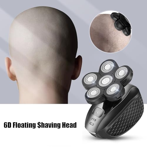 6 Head Shaver Replacement Heads for Many Brands Bald Men's Electric Shaver - color: Black 6 Head/3pcs