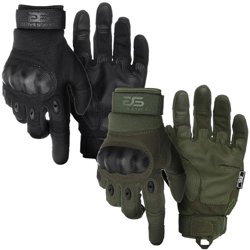 Glove Station Hard Knuckle Utility Gloves, Touchscreen, TACHK258, Black, 2XL - color: Black & Green, size: XX-Large