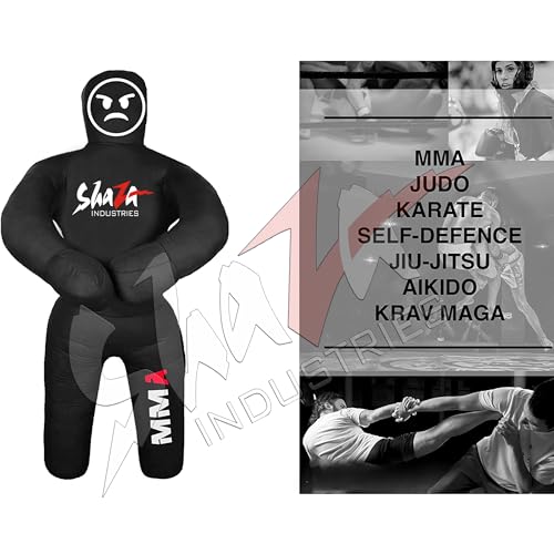 Shaza Grappling Kids Dummy for Fitness & Training, Pose, Strike & Throw Wrestling Dummy for 100cm. Punching Dummy for MMA, Jiu-Jitsu, Judo, Karate & Wrestling Practice & Sparring - color: Blue