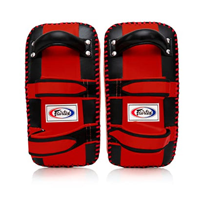 Fairtex Curved Muay Thai Pads, Kickboxing Punching Kicking Striking Shield - color: Black/Red, size: Standard