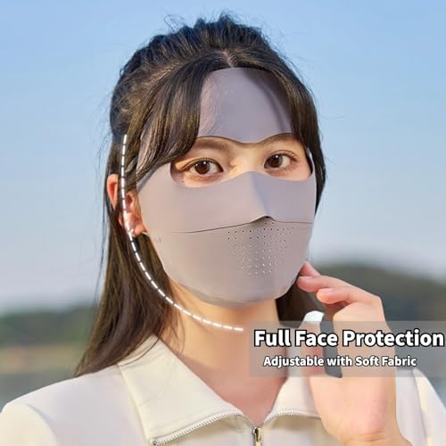 UPF 50+ Reusable Cloth Mask, UV Guard Face Cover, Korean Slim Fit - color: Dark Grey