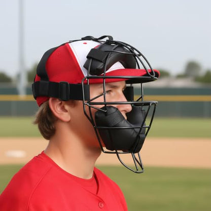 Adjustable Baseball and Softball Mask Strap, Elastic Catcher Mask Harness Replacement, Features a Head Strap Design with Sliding Buckles, Ideal for Baseball, Softball and Catcher Masks