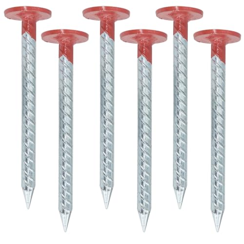 6 inches, Measuring Stake Boundary Marking, Low Profile, high Visibility Orange, Suitable for Garden Lawn Landscape Edge Weeding barriers Boundary Marker Post(6 pcs) - color: bright orange