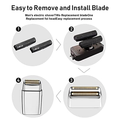 Shaver Replacement Foil & Cutters Compatible with BaBylissPRO Barberology Double FXFS2(Silver) - color: 1PC Silver