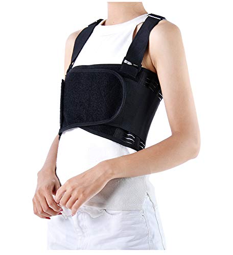 Solmyr Rib and Chest Support Brace, Broken Rib Brace, Breathable Rib Belt for Sore or Bruised Ribs Support, Sternum Injuries, Dislocated Ribs Protection, Pulled Muscle Pain (S/M) - size: Medium (Pack of 1)