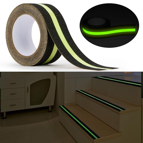 1 Roll Glow in The Dark Anti Slip Tape for Steps Basement Stair Treads Ramp