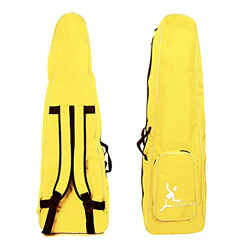 LEONARK Fencing Storage Bag for Epee Saber and Foil Equipment - Portable Hema Sword Bag Backpack for Fencing Sword Suit and Mask - color: Yellow