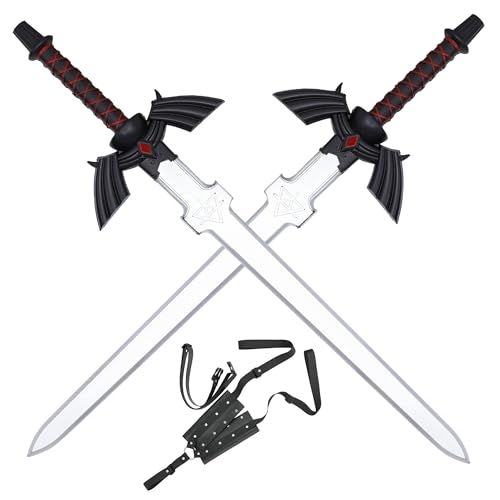 Armory Replicas™ - Video Game Foam Swords- Perfect for LARP, Cosplay & Conventions - color: Black,Silver,Red, style: 2 Sword & Belt3