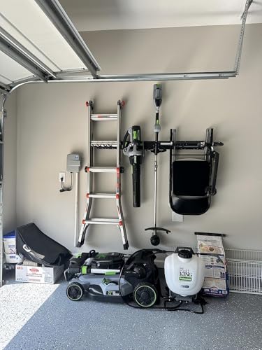 TIDYME Garage Tool Organizer Wall Mount, 48", 3 Racks 6 Hooks, 300 lbs - size: 48" with 3 Racks & 6 Hooks