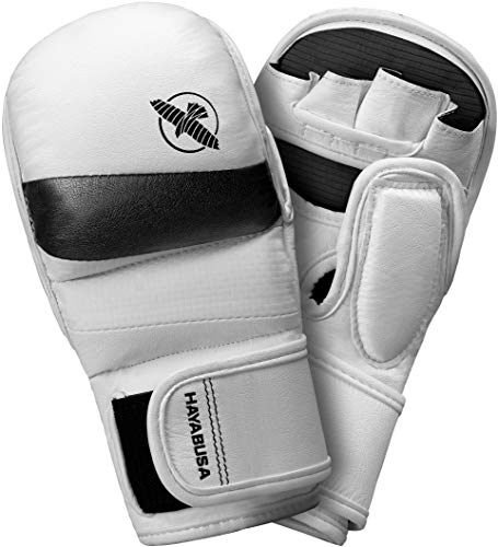 Hayabusa T3 MMA Sparring Gloves - color: White/Black, size: X-Large
