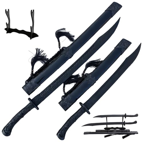 2PCS Polypropylene Plastic Sword High Strength Training Sword with Stand