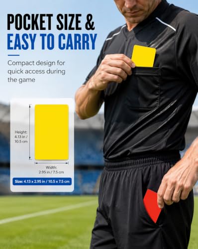Toyvian 10pcs Professional Referee Cards - 5 Red & 5 Yellow Soccer Penalty Cards, Official Football Referee Cards for Match - color: 10 pcs Card
